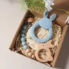 baby silicone rabbit bunny teether with pacifier chain newborn gift set newborn essentials TG89 4 baby silicone rabbit bunny teether with pacifier chain newborn gift set newborn essentials TG89 4