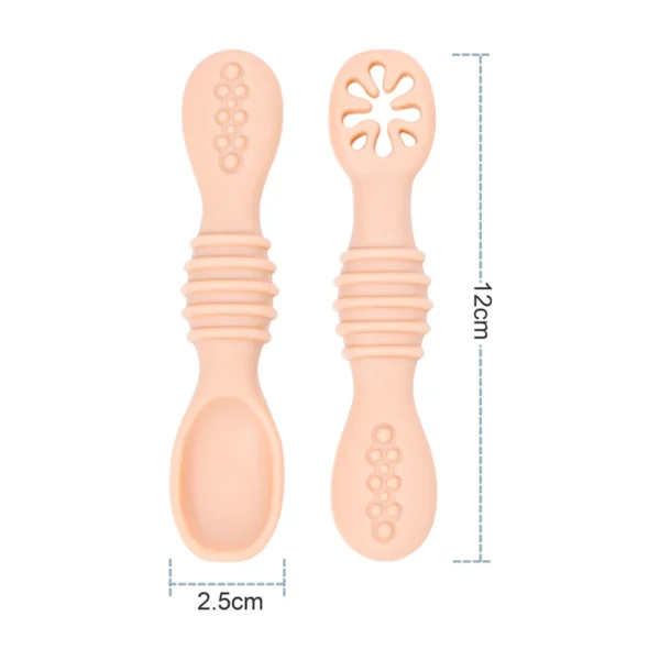Silicone Baby Sucker Silicone Dining Plate Rice Spoon Set Cute Cartoon Children Dishes Smile Face Baby Tableware Retro Kid Bowl 6