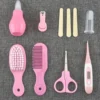 Baby Care EVA Bag Eight-piece Set Baby Nasal Aspirator Nail Scissors Cartoon Set Daily Cleaning Supplies Care Bag 3