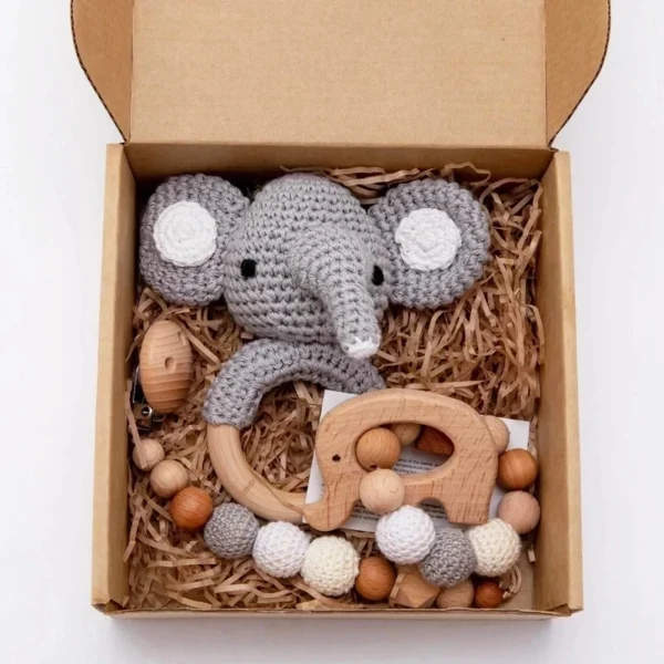 1set Baby Rattle Wooden Crochet Elephant Bells Music Teething Bracelet Pacifier Dummy Clips Gym Play Rodent Baby Products Toy 1 1set Baby Rattle Wooden Crochet Elephant Bells Music Teething Bracelet Pacifier Dummy Clips Gym Play Rodent Baby Products Toy 1